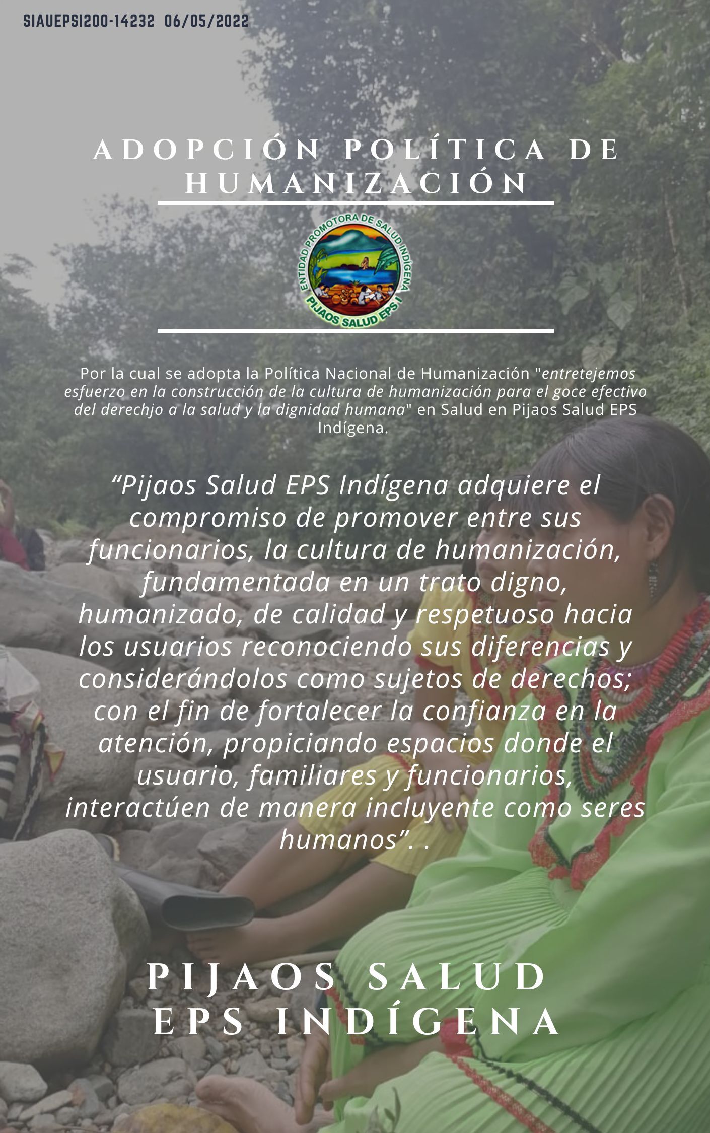 Política de Humanización - Imagen informativa